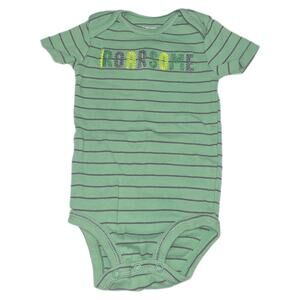 Just One You by Carter’s Short Sleeve Striped Roarsome Bodysuit 6M Green